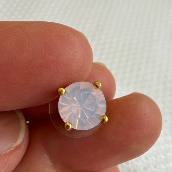 Park Lane Gold and White Crystal Earrings - Picture 2 of 5